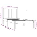  Posteljni okvir bel iz trdne borovine 90x200 cm, (20684584) | Shoptok.si
