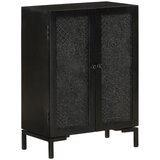 vidaXL Komoda crna 55 x 30 x 77 cm od masivnog drva manga i željeza Cijene