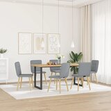 Maison Chic Jedilni stoli - Vzorci stoli 6 kosov svetlo sivo blago A1318, (22031491) | Shoptok.si