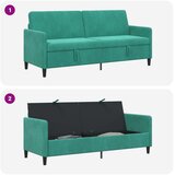 SOFA s pohranom Tirkizna 192 x 78 x 87 cm Poliester | shoptok.hr