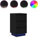  Noćni ormarić s LED svjetlima crni 38x34x65 cm | Eponuda.com