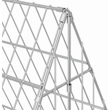 vidaXL Kletka za zajce srebrna 215 x 100 x 85 cm Cinkana jeklena | Shoptok.si
