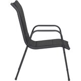  3-dijelni vrtni blagovaonski set crni čelični | shoptok.hr