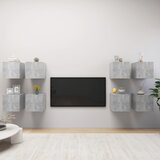  Zidni TV ormarići 8 kom siva boja betona 30,5 x 30 x 30 cm | shoptok.hr