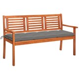  The Living Store Vrtna klop za 3 osebe z blazino 150 cm trden evkaliptus - Klop, (21449711) Cene
