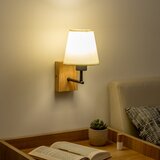  Brilagi - Zidna lampa NUBILA WOOD 1xE27/25W/230V hrast/krem | Eponuda.com
