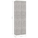  Pisarniška omara betonsko siva 60x32x190 cm iverna plošča, (20705290) | Shoptok.si