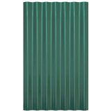 vidaXL Strešne plošče 12 kosov prašno barvano jeklo zelene 60x36 cm | Shoptok.si