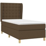  Krevet s oprugama i madracem tamnosmeđi 100 x 200 cm od tkanine | shoptok.hr