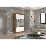 ADRK Drsna omara TAMOS z ogledalom in steklom Lacobel 120 cm - CRAFT-LAKIRANA BELA, VISOK SIJAJ | Shoptok.si