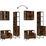  3-dijelni set kupaonskih ormarića boja dimljenog hrasta drveni | shoptok.hr