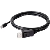 DisplayPort Priključni kabel [1x Muški konektor Mini DisplayPort - 1x Muški konektor DisplayPort] 2 m Crna