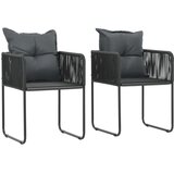  3-dijelni vrtni blagovaonski set od PVC ratana crno-smeđi | shoptok.hr