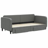  Dnevni krevet na razvlačenje i ladice tamnosivi 90 x 200 cm | shoptok.hr