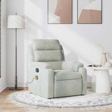  Masažni naslonjač svjetlosivi baršunasti | shoptok.hr
