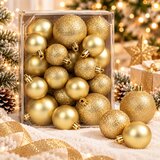  Novogodišnji set kugli za jelku, 26 komada, zlatne, različite veličine 4-6 cm ( ASNX26-001 ) Cene