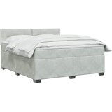  Boxspring krevet s madracem Svjetlosiva 140 x 190 cm Baršun | shoptok.hr