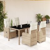 vidaXL 5-dijelni vrtni bistro set od poliratana s jastucima bež Cijene