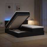  od pjene s madracem i LED-om Crna 160 x 200 cm Tkanina | shoptok.hr