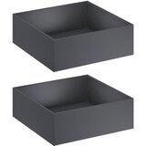  Vrtna saksija 2 kom. Antracit 40 x 40 x 20 cm Čelična vrata | shoptok.hr