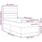  Box Spring postelja z vzmetnico krem enojna tkanina, (22051487) | Shoptok.si