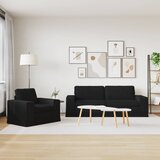  Set sofe 2 pcs Crna 222 x 80 x 82 cm tkanina | shoptok.hr