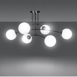  Luster na štapu PREGOS 6xE14/10W/230V crna/bela | Eponuda.com