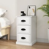 The Living Store Nočna omarica bela 39x39x67 cm inženirski les - Nočna Omarica, (21434878) | Shoptok.si