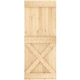  Klizna vrata s priborom za montažu 85 x 210 cm masivna borovina | shoptok.hr