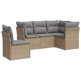  5-dijelni vrtni set sofa s jastucima bež od poliratana | shoptok.hr