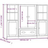  Visoke komode 3 kom siva boja betona od konstruiranog drva - Beton siva 3 | shoptok.hr