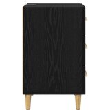 vidaXL Nočna omarica Črni hrast 40 x 40 x 66 cm Konstruiran les | Shoptok.si