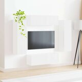  Set omare za televizijo na steni 4 pcs Bela Konstruiran les, (5000132454) | Shoptok.si