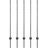 vidaXL Ograjni Stebri 10 kos U-kanal Sivi 120 cm Jeklo | Shoptok.si