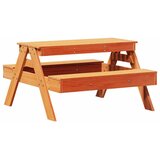  Stol za piknik za djecu voštano smeđi 88x97x52 cm od borovine | shoptok.hr