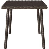  Vrtni stolić za kavu pravokutni smeđi 60x40x37 cm poliratan | shoptok.hr