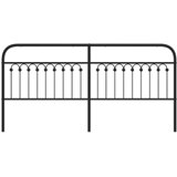  Metalno zamjensko uzglavlje crno 200 cm | shoptok.hr