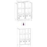 vidaXL Visoka komoda ružičasta 68x39x103,5 cm čelik | shoptok.hr