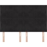  LED vzglavje z LED lučmi Geometrični Črna 144 cm Žamet, (5000043984) | Shoptok.si
