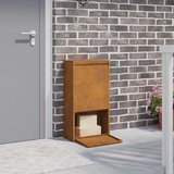  Sandučić za pakete s pohranom s vratima Rđa 44 x 22 x 82 cm | shoptok.hr