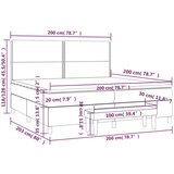 vidaXL Krevet s oprugama i madracem tamnozeleni 200x200 cm baršunasti | shoptok.hr