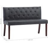  Klupa od umjetne brušene kože 120 cm siva | shoptok.hr