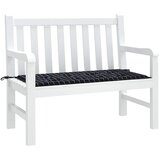  Jastuk za vrtnu klupu crni karirani 120x50x4 cm tkanina Oxford | shoptok.hr