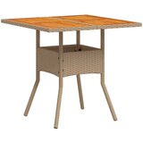  Vrtni stol bež 80 x 80 x 75 cm od poliratana i drva bagrema | Eponuda.ba