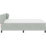 vidaXL Krevet sa opružnom podlogom i madracem svjetlosiva 160x200 cm baršun | shoptok.hr