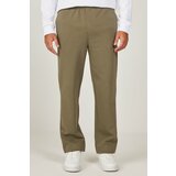 AC&Co / Altınyıldız Classics Men's Khaki Standard Fit Regular Cut Cotton Cotton Jogger Pants with Tie Waist Side Pockets, Knitted Pants Cene