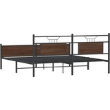  Metalni okvir kreveta bez madraca smeđa boja hrasta 183x213 cm | shoptok.hr