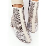Kesi Knitted heel shoes Maciejka 04937-03 beige | Shoptok.si