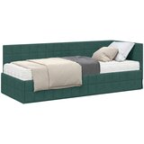  Kutni krevetni okvir s madracem 2 kom. Tamnozelena 80 x 200 cm | Shoptok.si