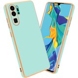 Cadorabo Ohišje, združljiv s Huawei v sijajni metini zeleni barvi - Zlato - zaščitni pokrov iz fleksibilnega silikona TPU in z zaščito pred kamero, (20592928) | Shoptok.si